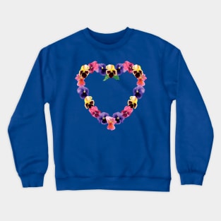 Pansy Heart Crewneck Sweatshirt